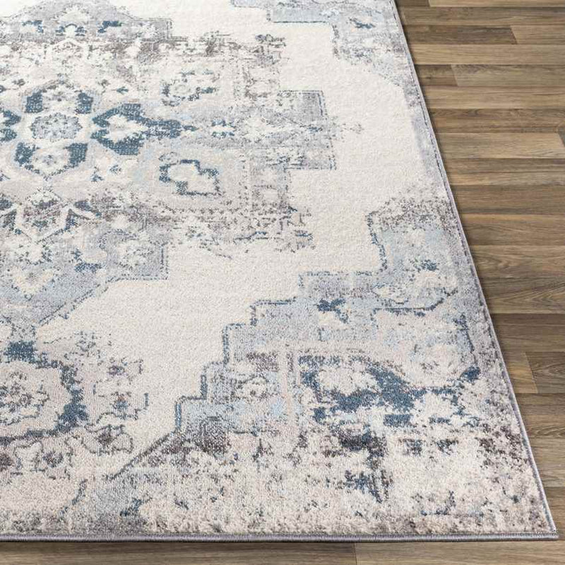 Wommels Traditional Sky Blue Area Rug