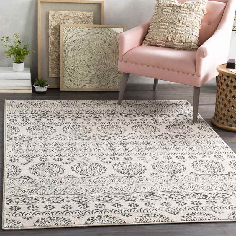 Tollebeek Traditional Charcoal Area Rug