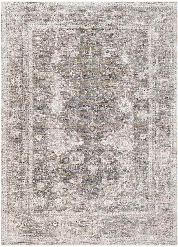 Lucca Traditional Dark Green Area Rug