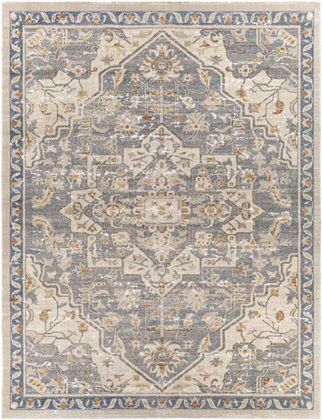 Anreep Traditional Denim Area Rug