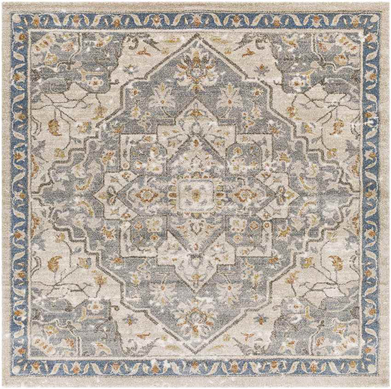 Anreep Traditional Denim Area Rug