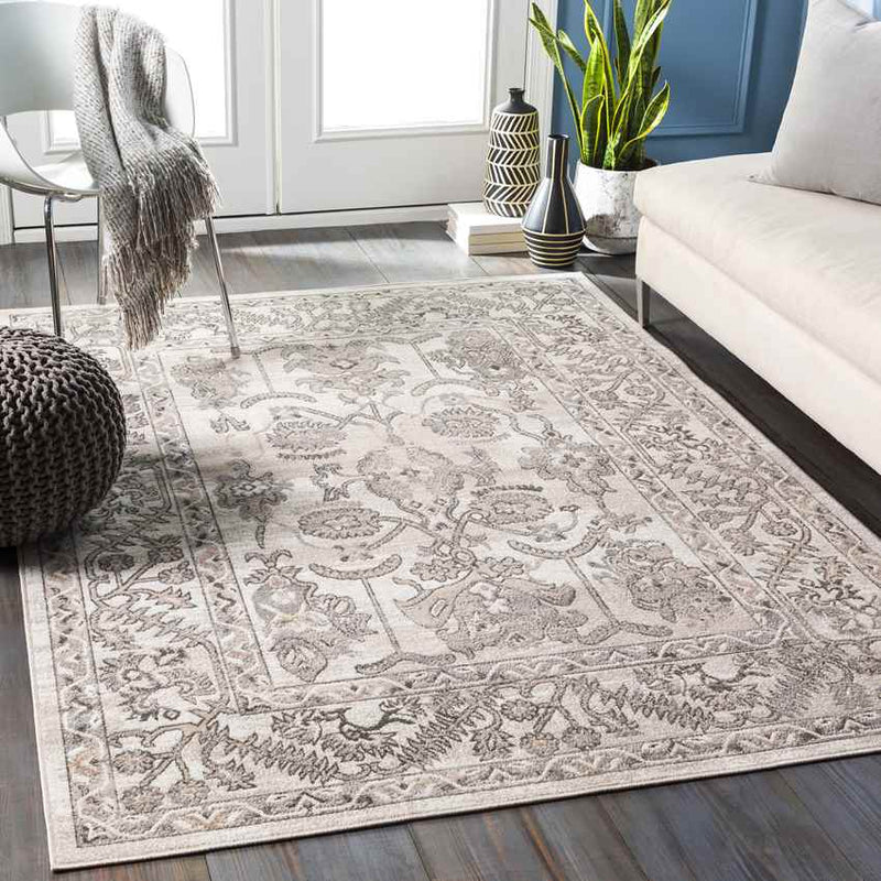 Deurze Traditional Charcoal Area Rug