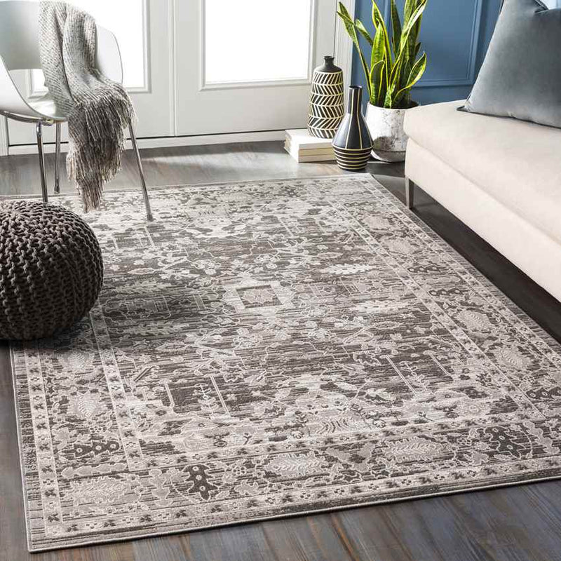 Eelde Traditional Charcoal Area Rug