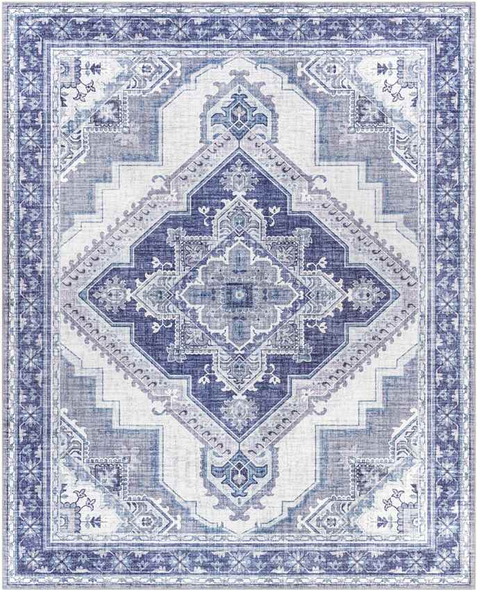 Eemten Traditional Navy Area Rug