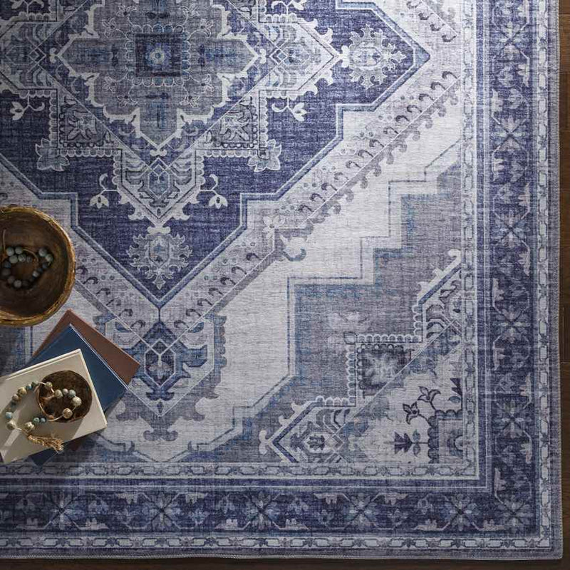 Eemten Traditional Navy Area Rug