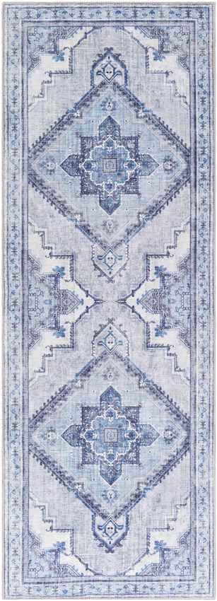 Eemten Traditional Ice Blue Area Rug