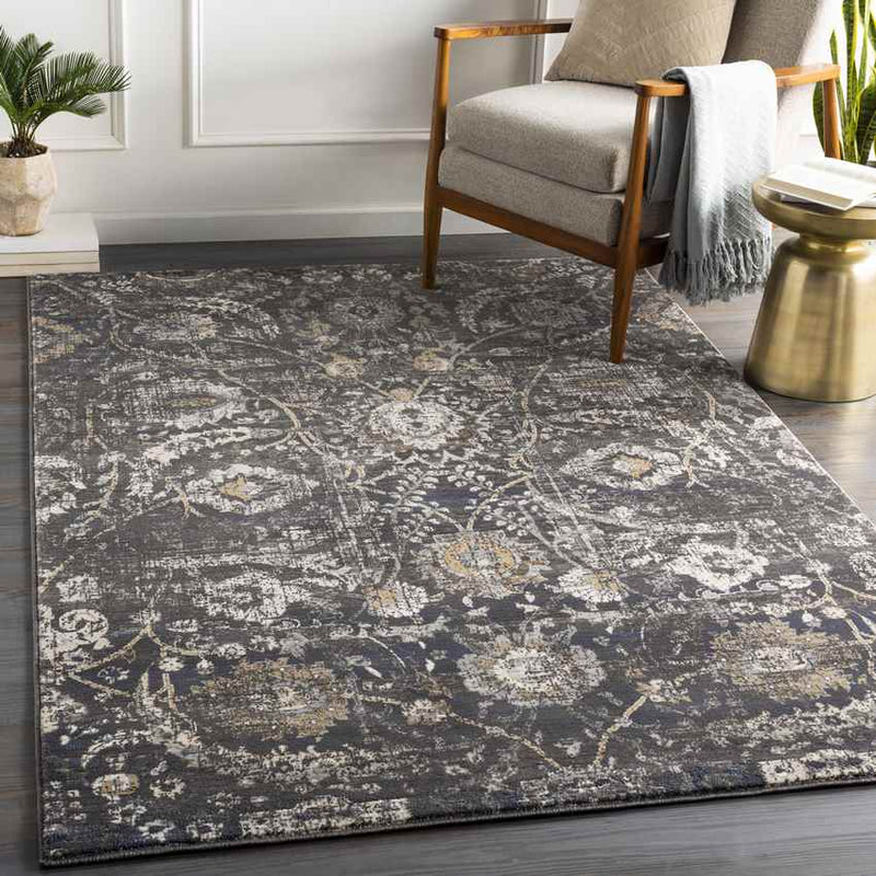 Avellino Traditional Black Area Rug