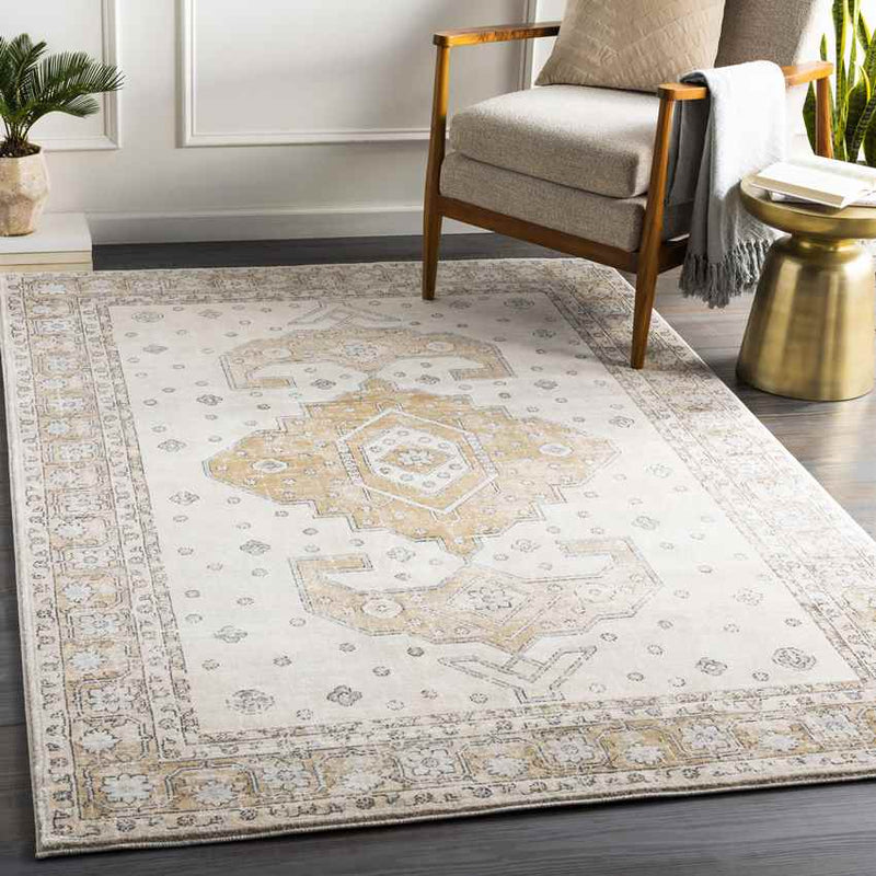 Teramo Traditional Tan Area Rug