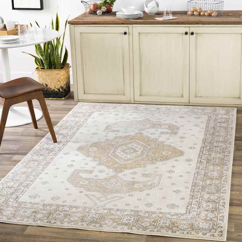 Teramo Traditional Tan Area Rug