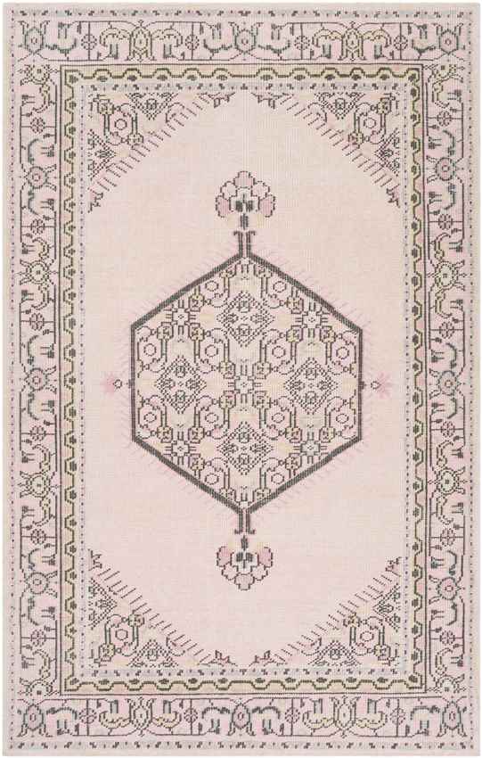 Lieving Traditional Pale Pink Area Rug