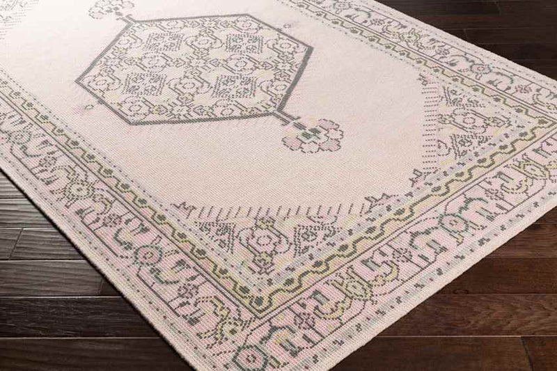 Lieving Traditional Pale Pink Area Rug