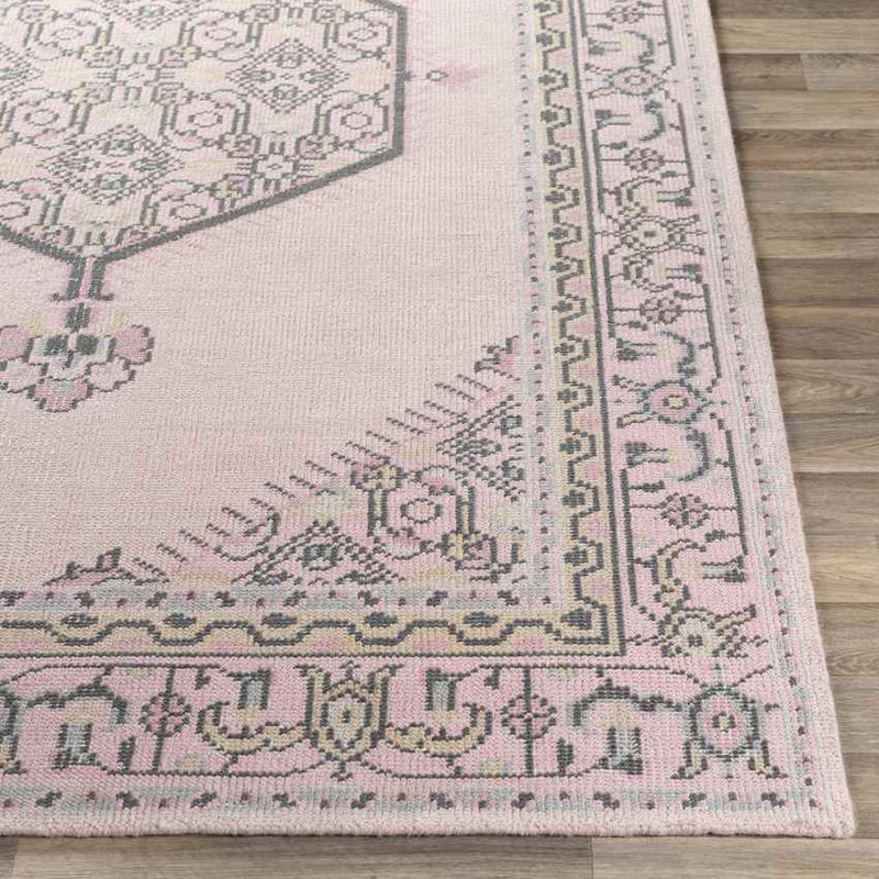 Lieving Traditional Pale Pink Area Rug