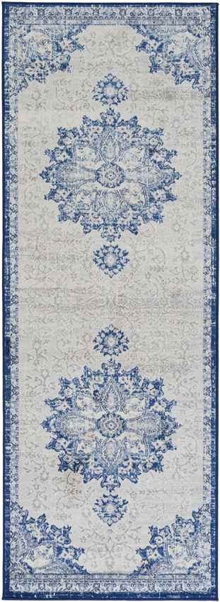 Clichy Traditional Navy Area Rug