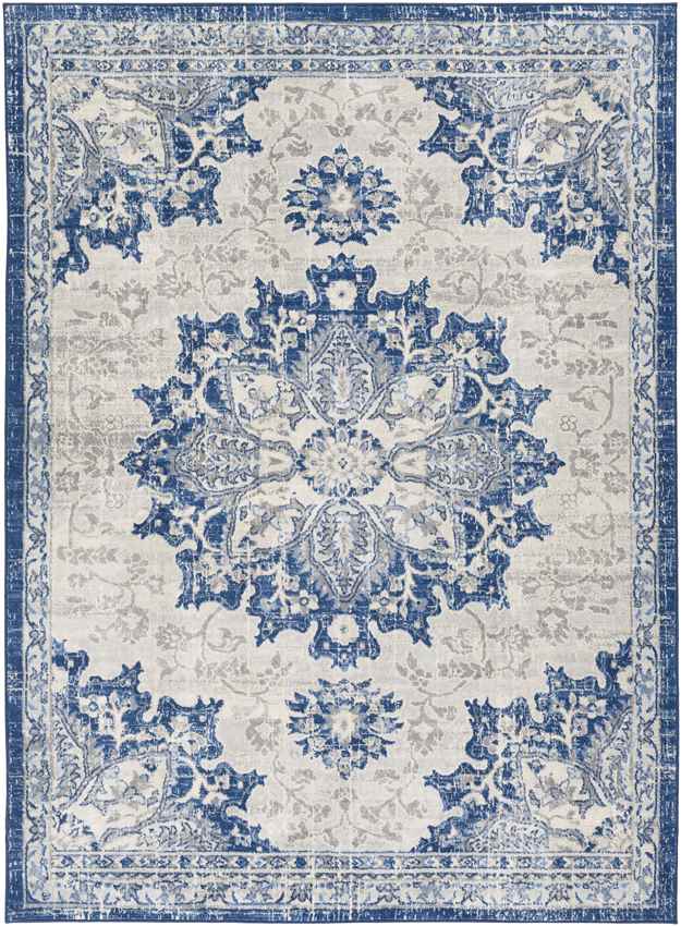 Clichy Traditional Navy Area Rug