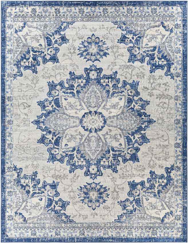 Clichy Traditional Navy Area Rug