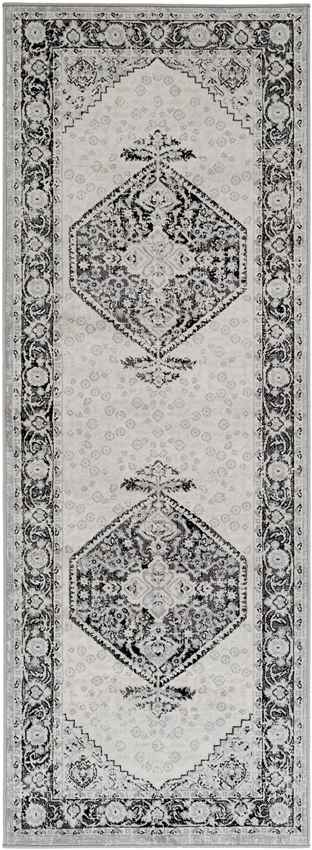 Lubbinge Traditional Black Area Rug