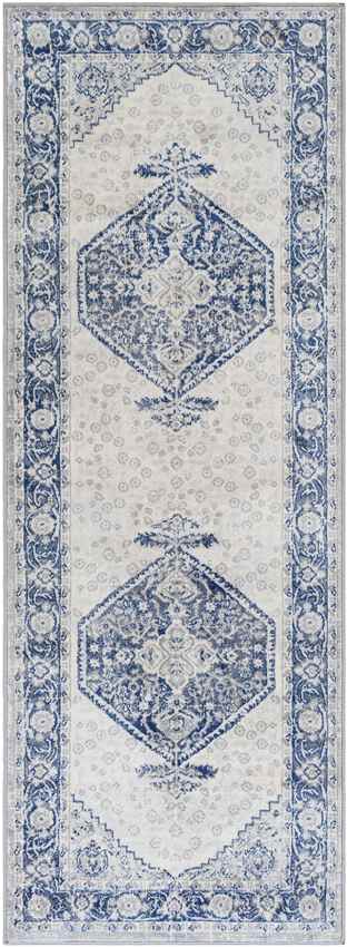 Lubbinge Traditional Navy Area Rug