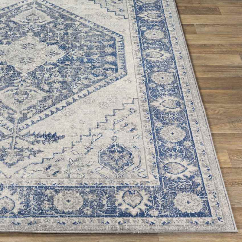 Lubbinge Traditional Navy Area Rug