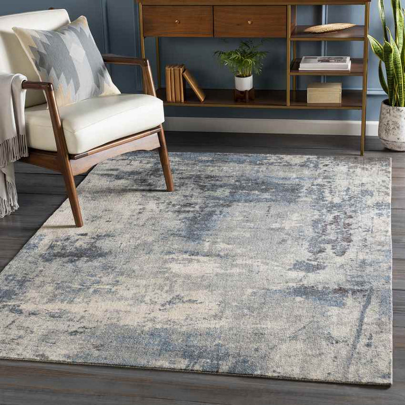 Narbonne Modern Bright Blue Area Rug