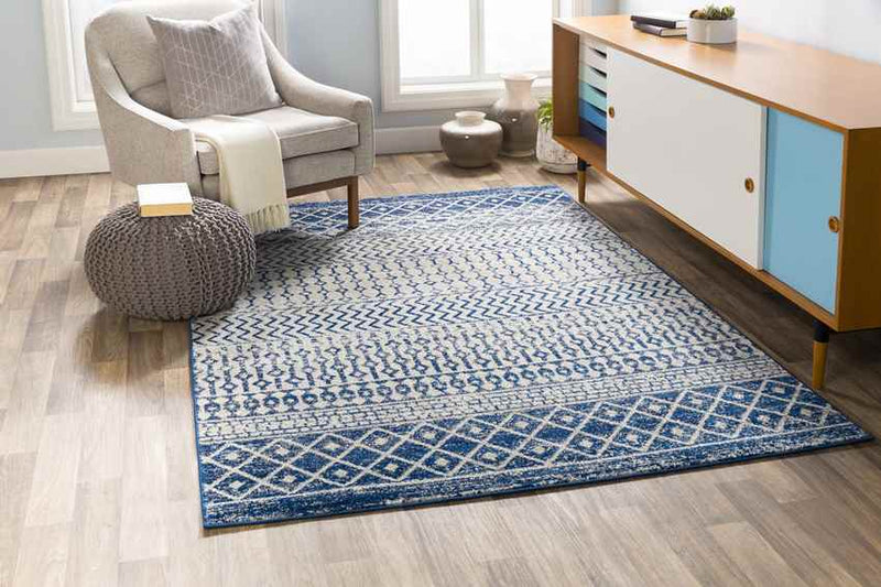 Louise Global Dark Blue Area Rug