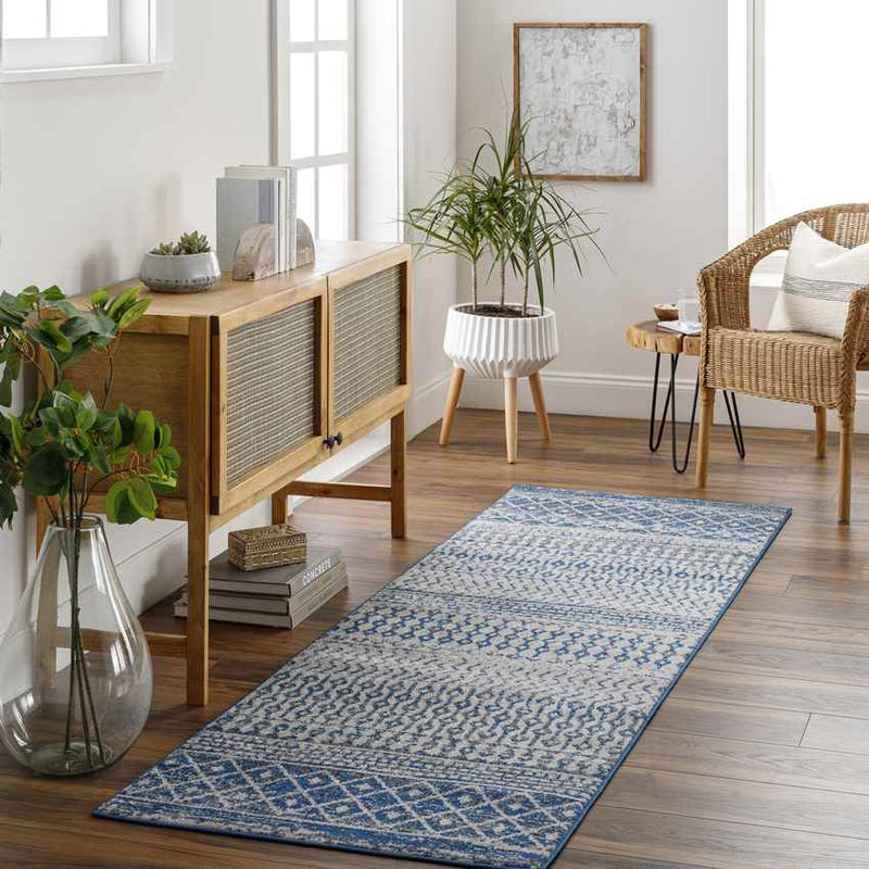 Louise Global Dark Blue Area Rug