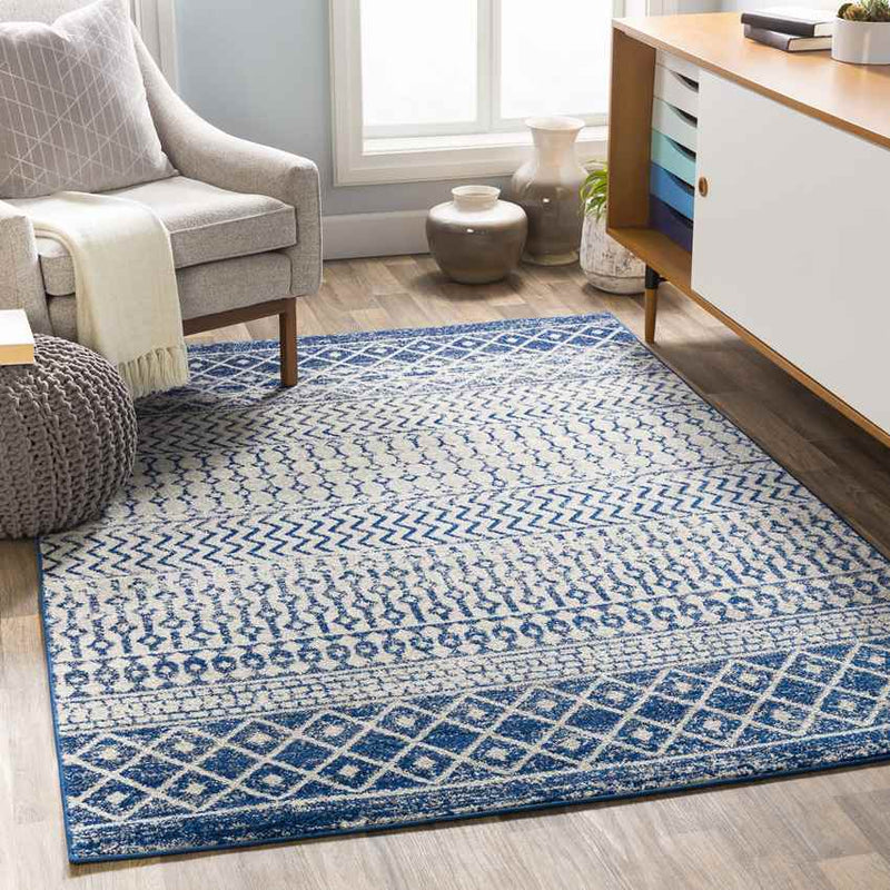 Louise Global Dark Blue Area Rug