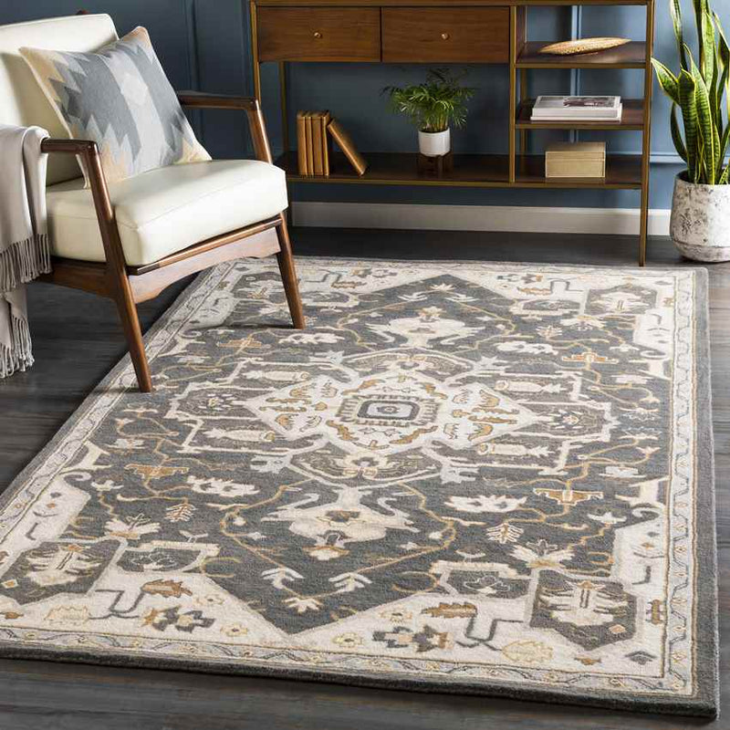 Roblin Traditional Charcoal Area Rug