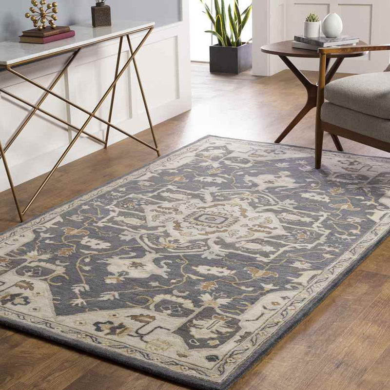 Roblin Traditional Charcoal Area Rug