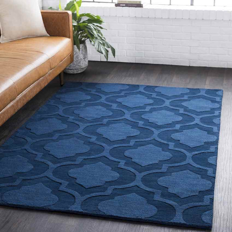 Bergerac Modern Dark Blue Area Rug