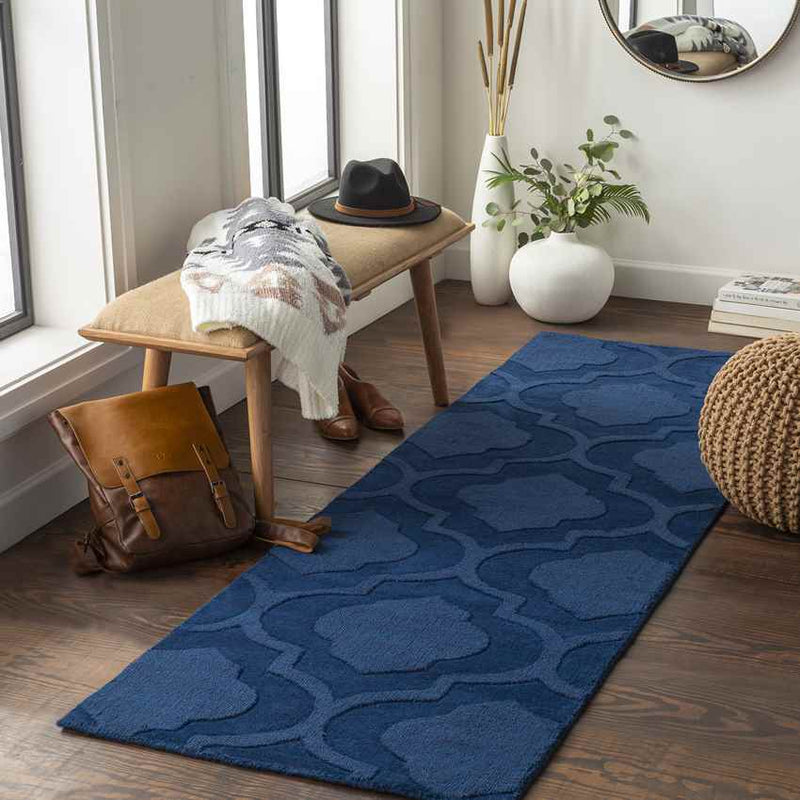 Bergerac Modern Dark Blue Area Rug