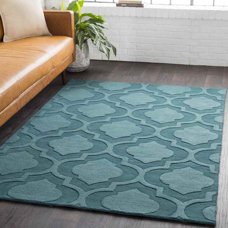 Bergerac Modern Teal Area Rug