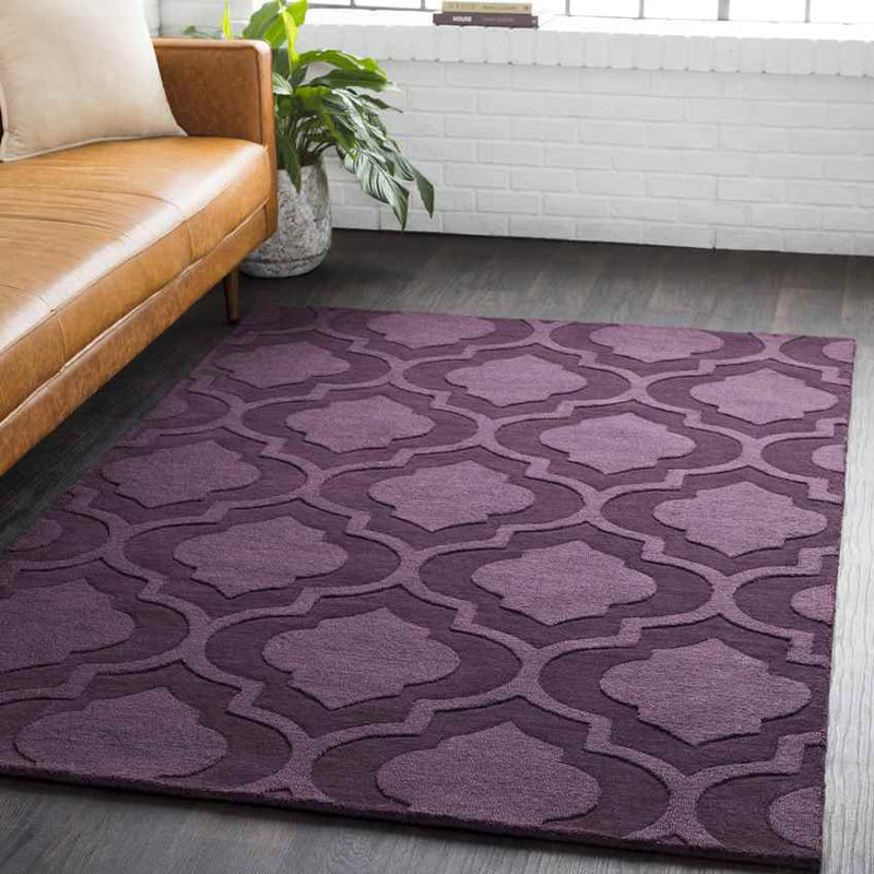 Bergerac Modern Eggplant Area Rug