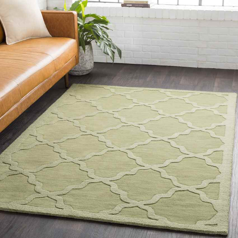 Ermont Modern Grass Green Area Rug