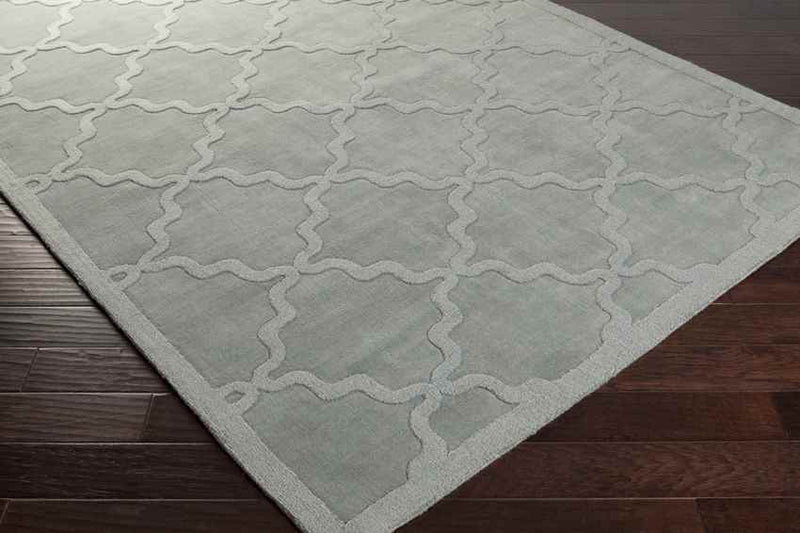 Ermont Modern Ice Blue Area Rug