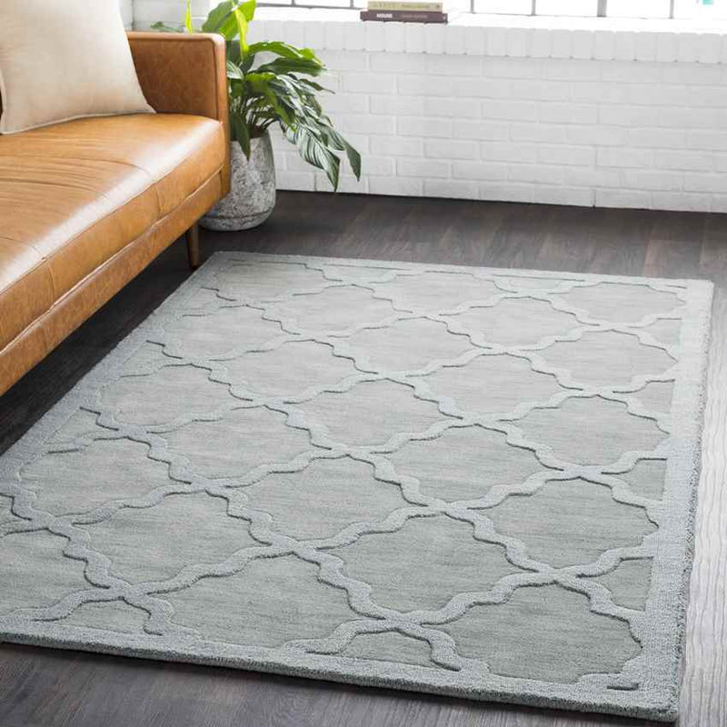 Ermont Modern Ice Blue Area Rug