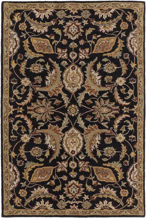 Nolde Traditional Black Area Rug