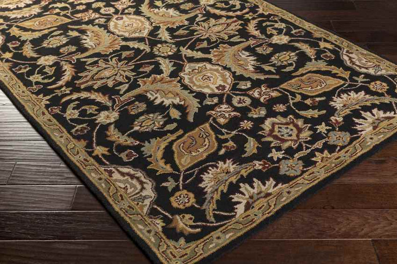 Nolde Traditional Black Area Rug