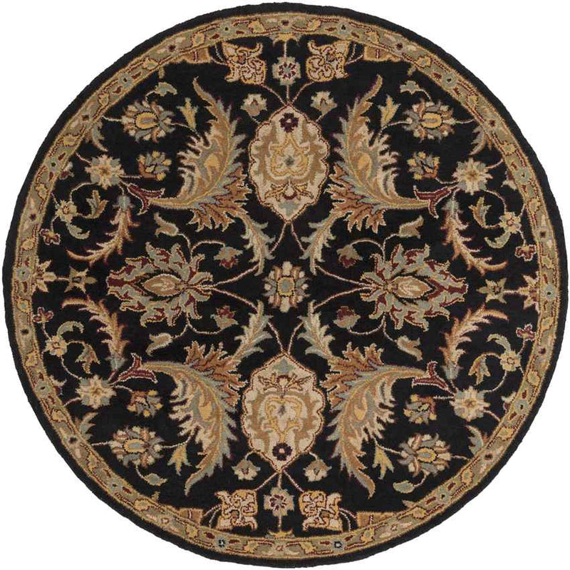 Nolde Traditional Black Area Rug