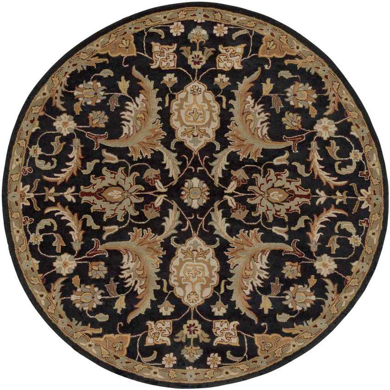 Nolde Traditional Black Area Rug