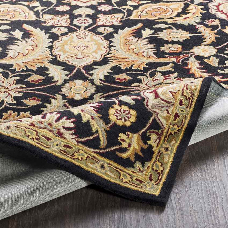 Nolde Traditional Black Area Rug