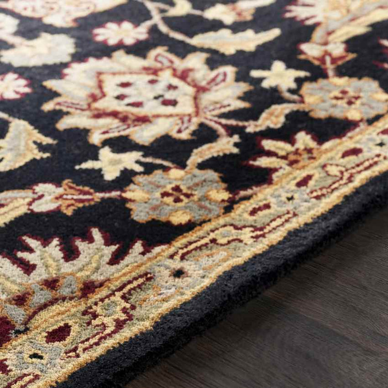 Nolde Traditional Black Area Rug