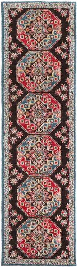 Fifine Traditional Bright Pink Area Rug