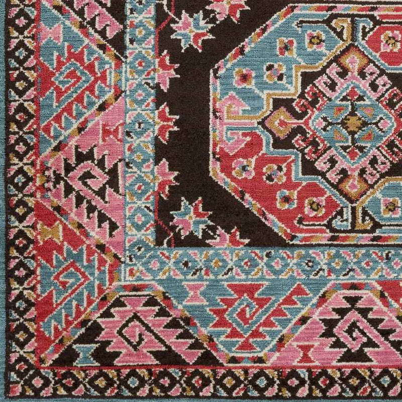 Fifine Traditional Bright Pink Area Rug