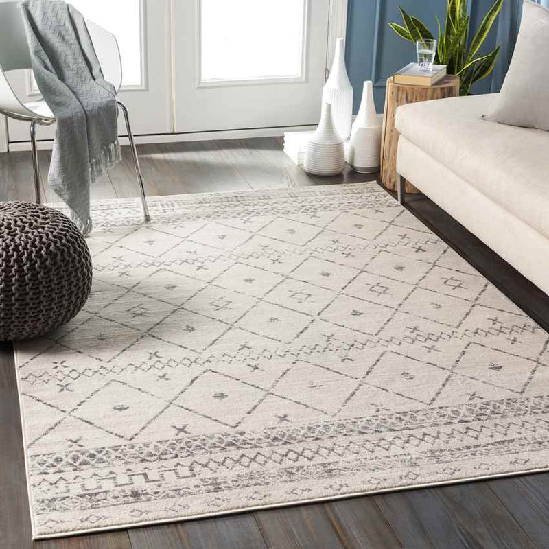 Rolde Global White Area Rug