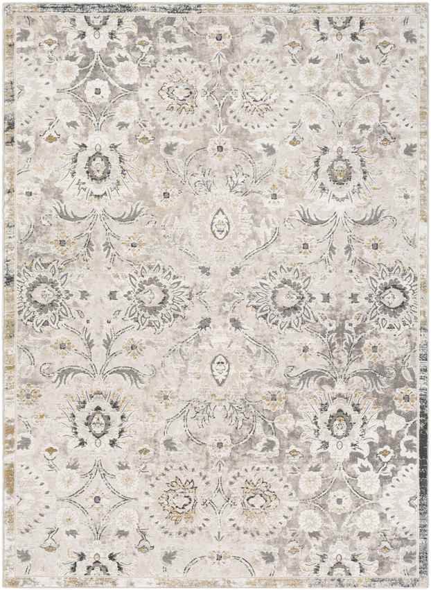 Schipborg Traditional Metallic Gold Area Rug