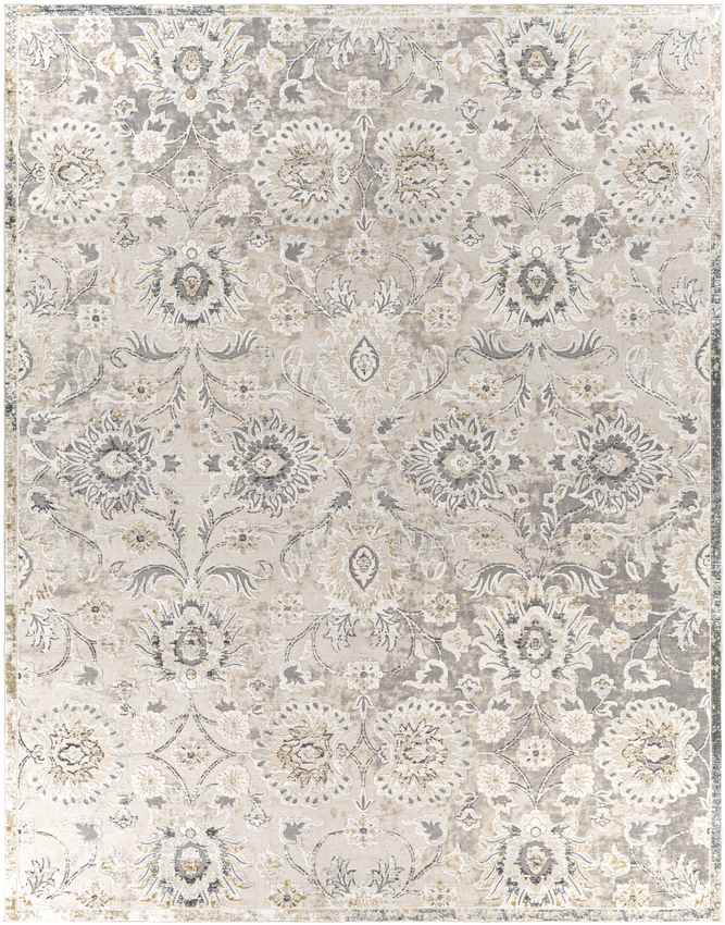 Schipborg Traditional Metallic Gold Area Rug