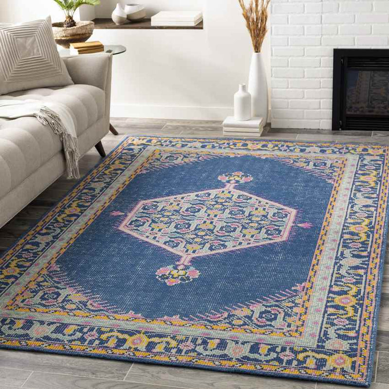 Lieving Traditional Navy Area Rug