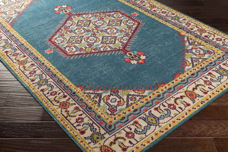 Lieving Traditional Teal Area Rug