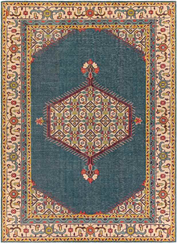 Lieving Traditional Teal Area Rug