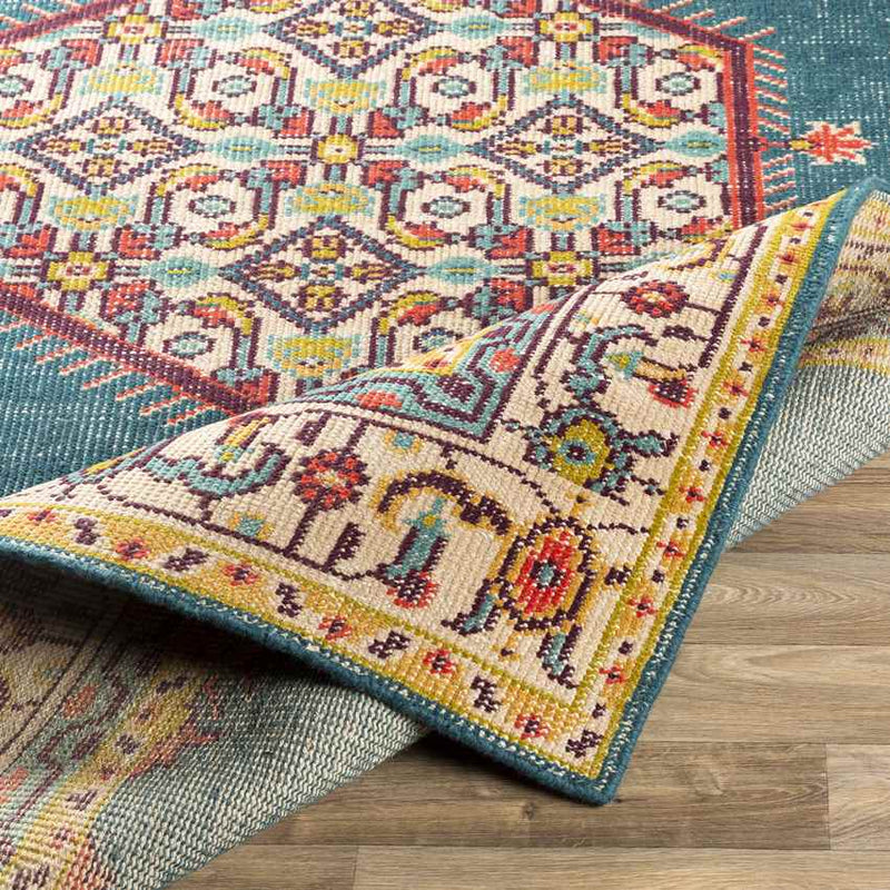 Lieving Traditional Teal Area Rug